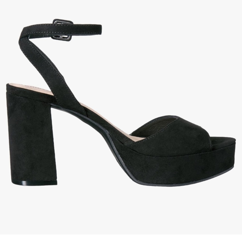 Chinese laundry Teresa suede platform heel worn once